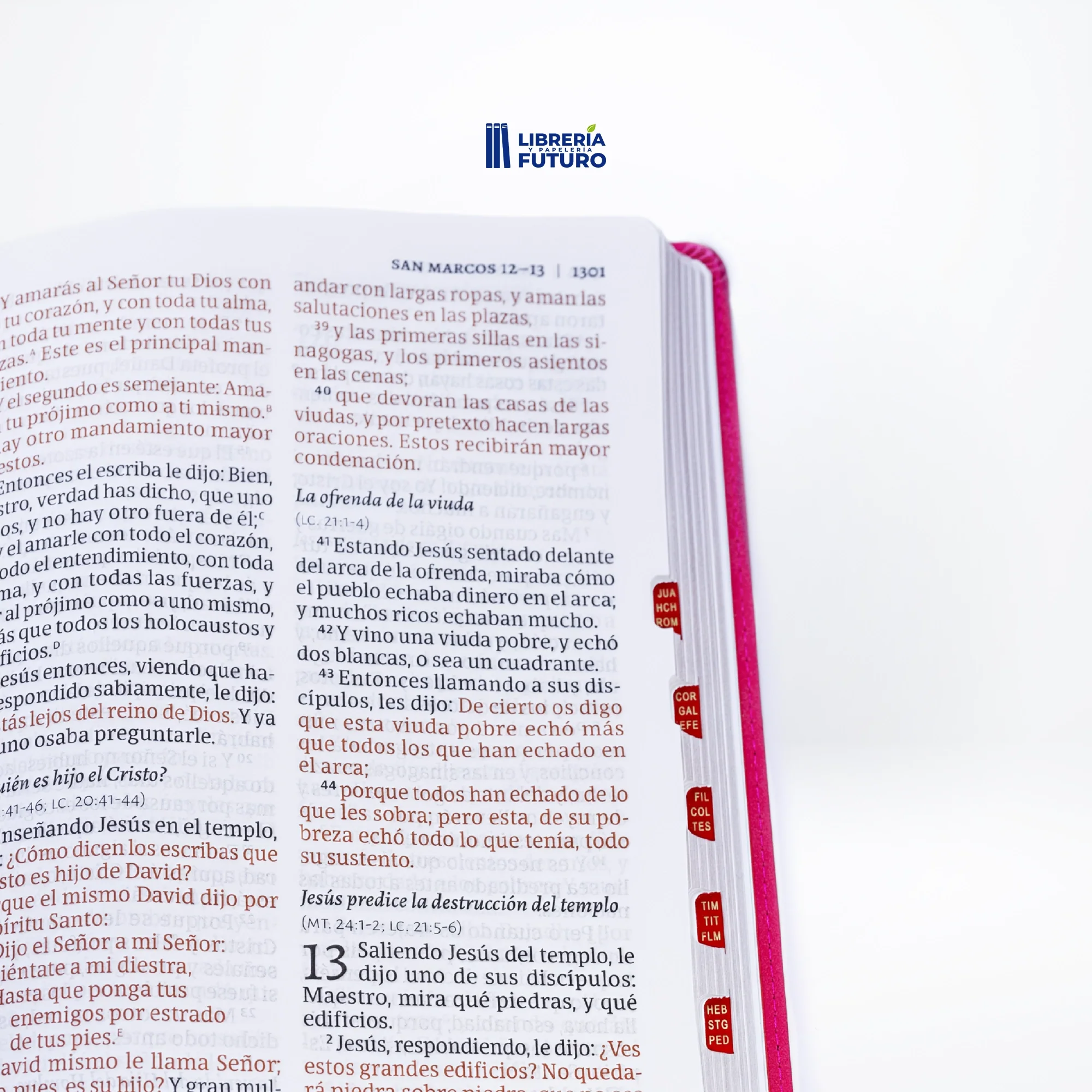 Biblia gigante fucsia floral - Image 3