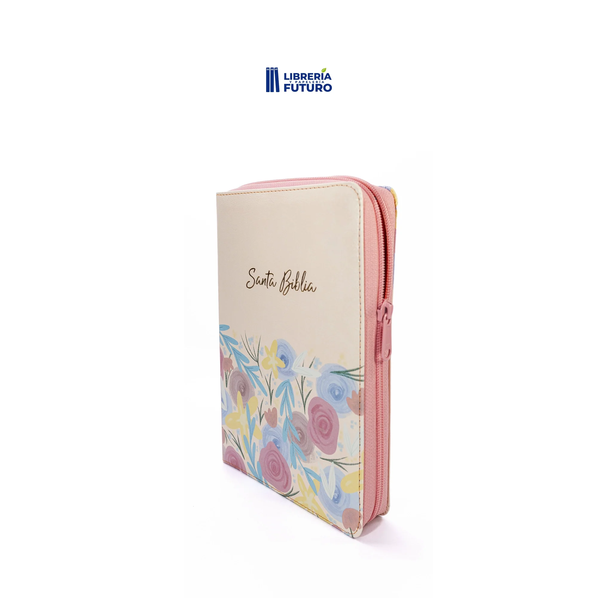 Biblia mediana crema floral - Image 3