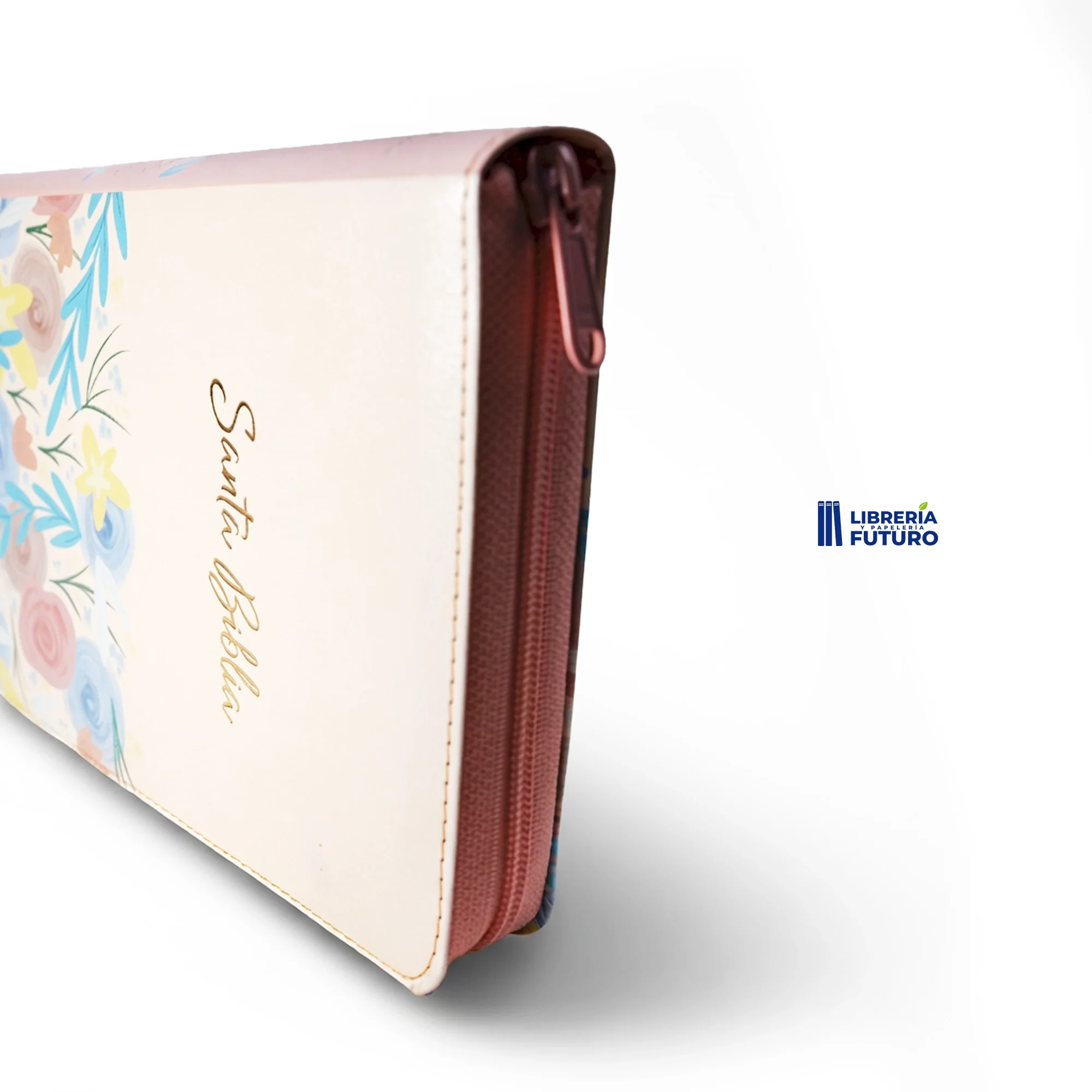 Biblia mediana crema floral - Image 8