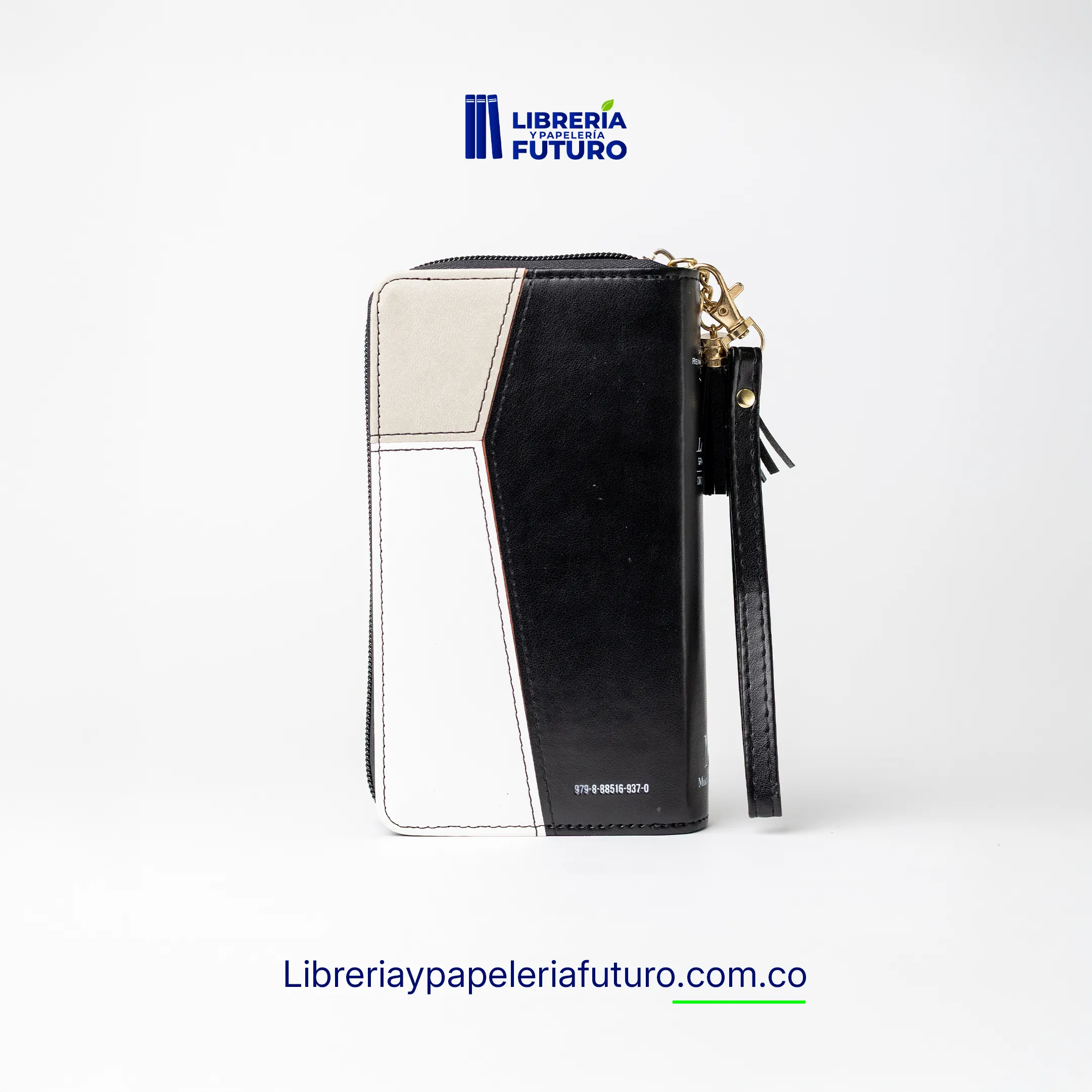 Biblia negra/beige tipo chequera - Image 6