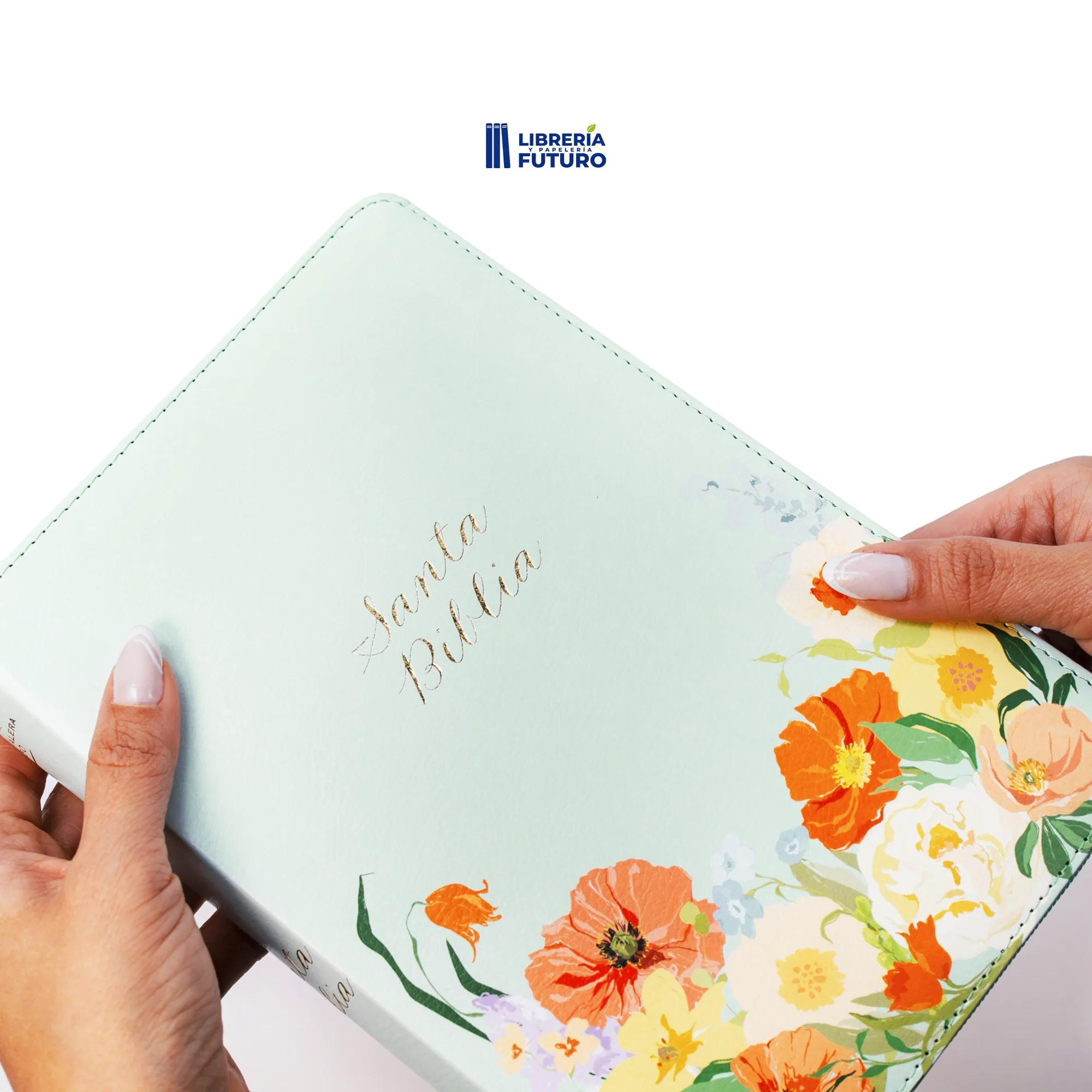 Biblia mediana menta floral - Image 7