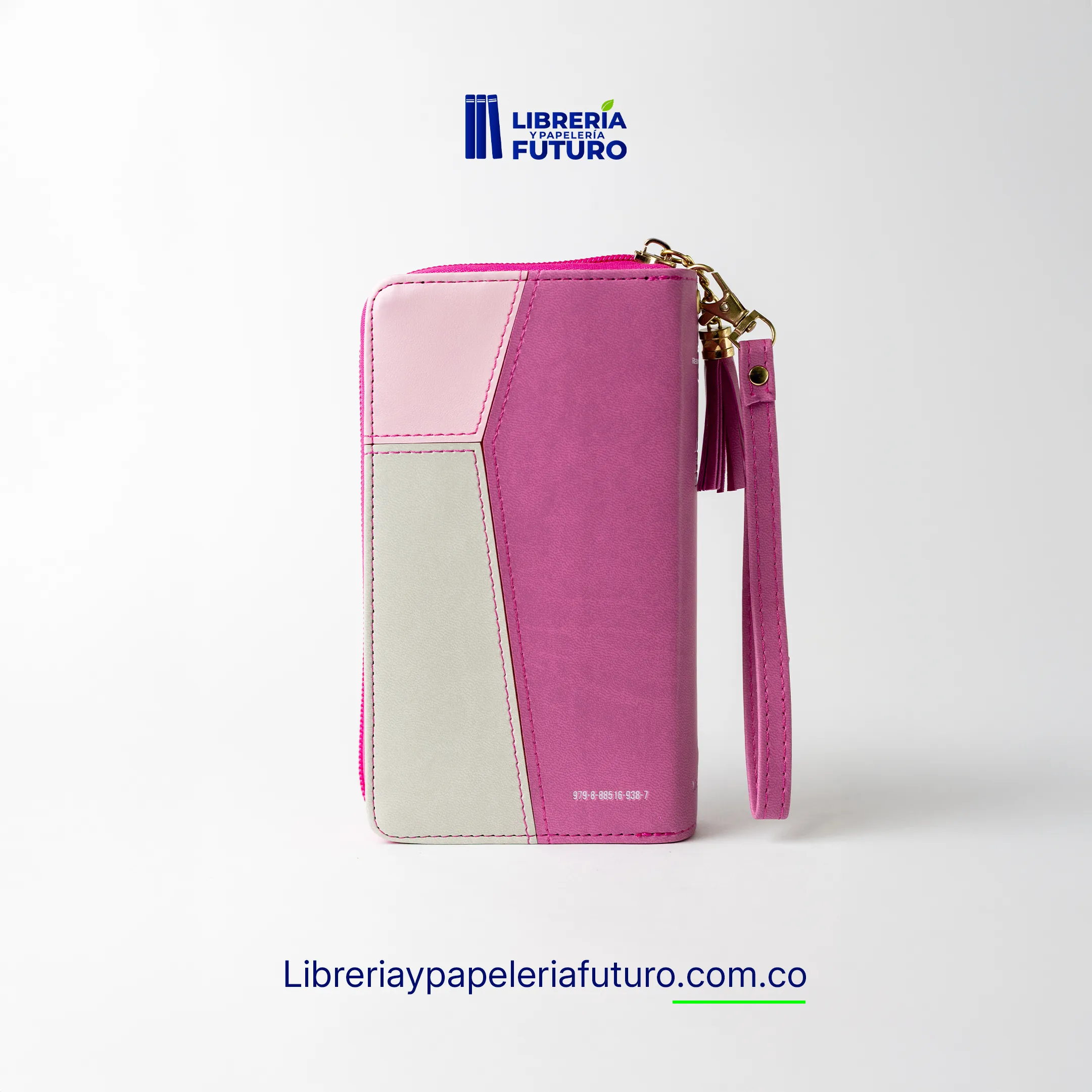 Biblia rosa/fucsia tipo chequera - Image 4