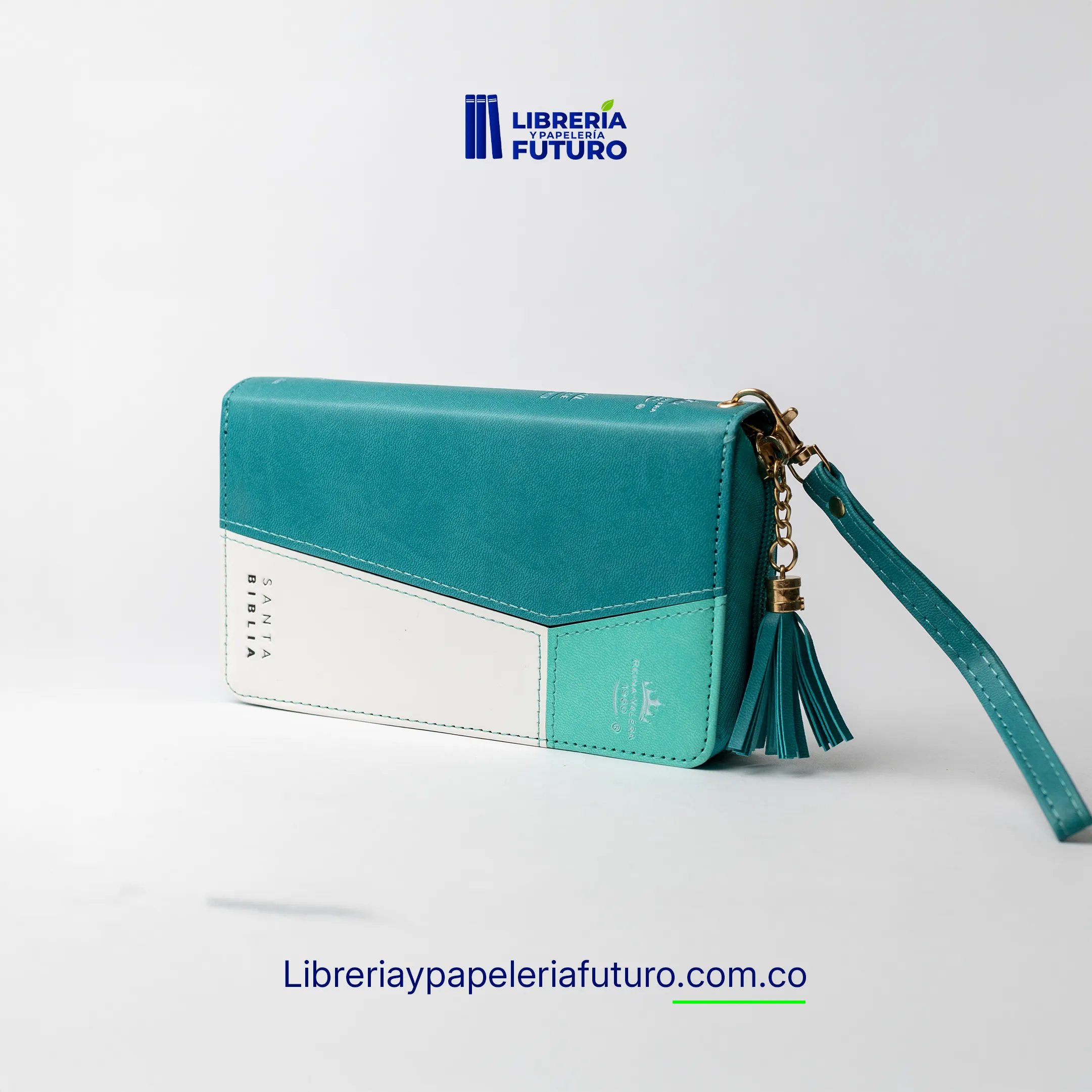 Biblia turquesa tipo chequera - Image 3