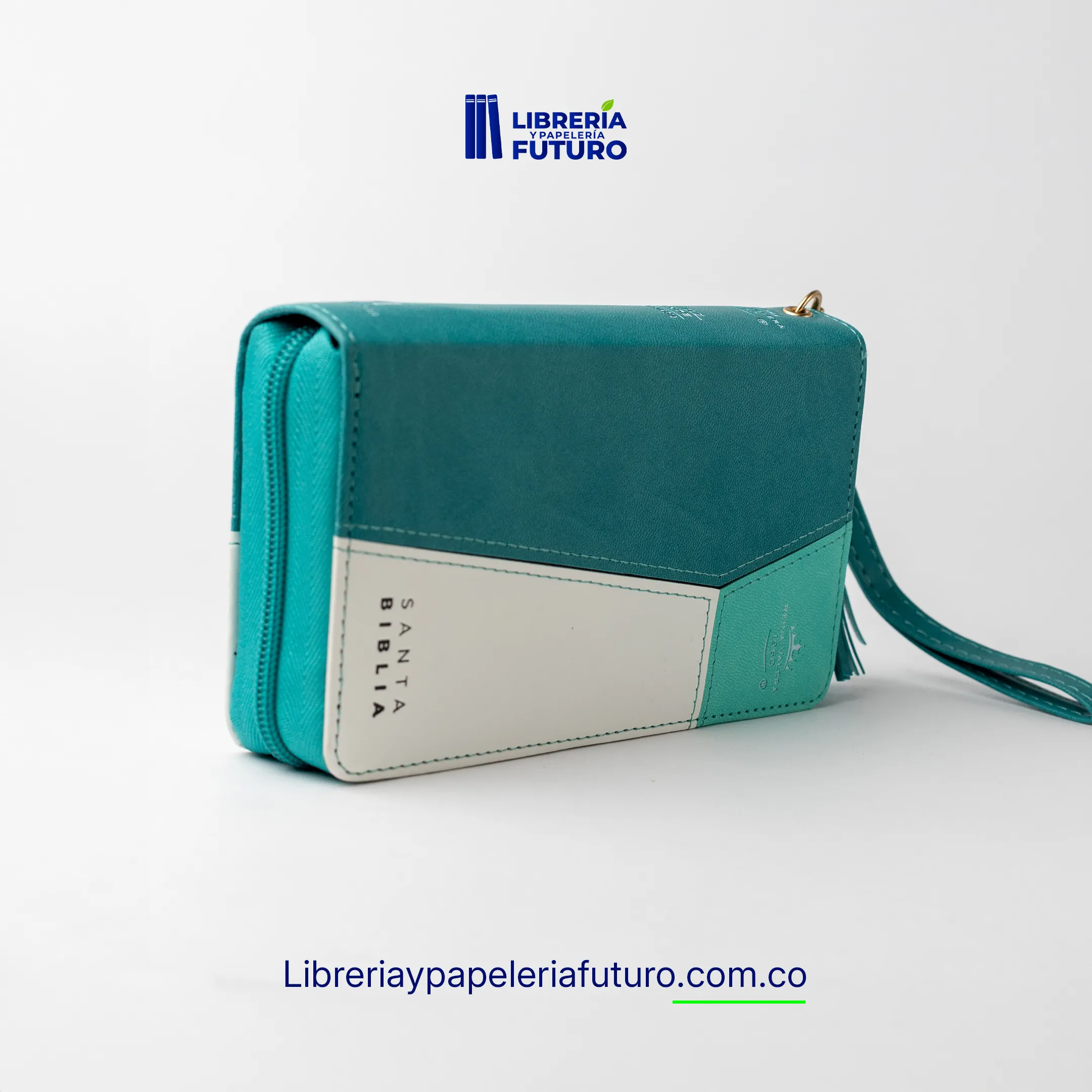 Biblia turquesa tipo chequera - Image 7