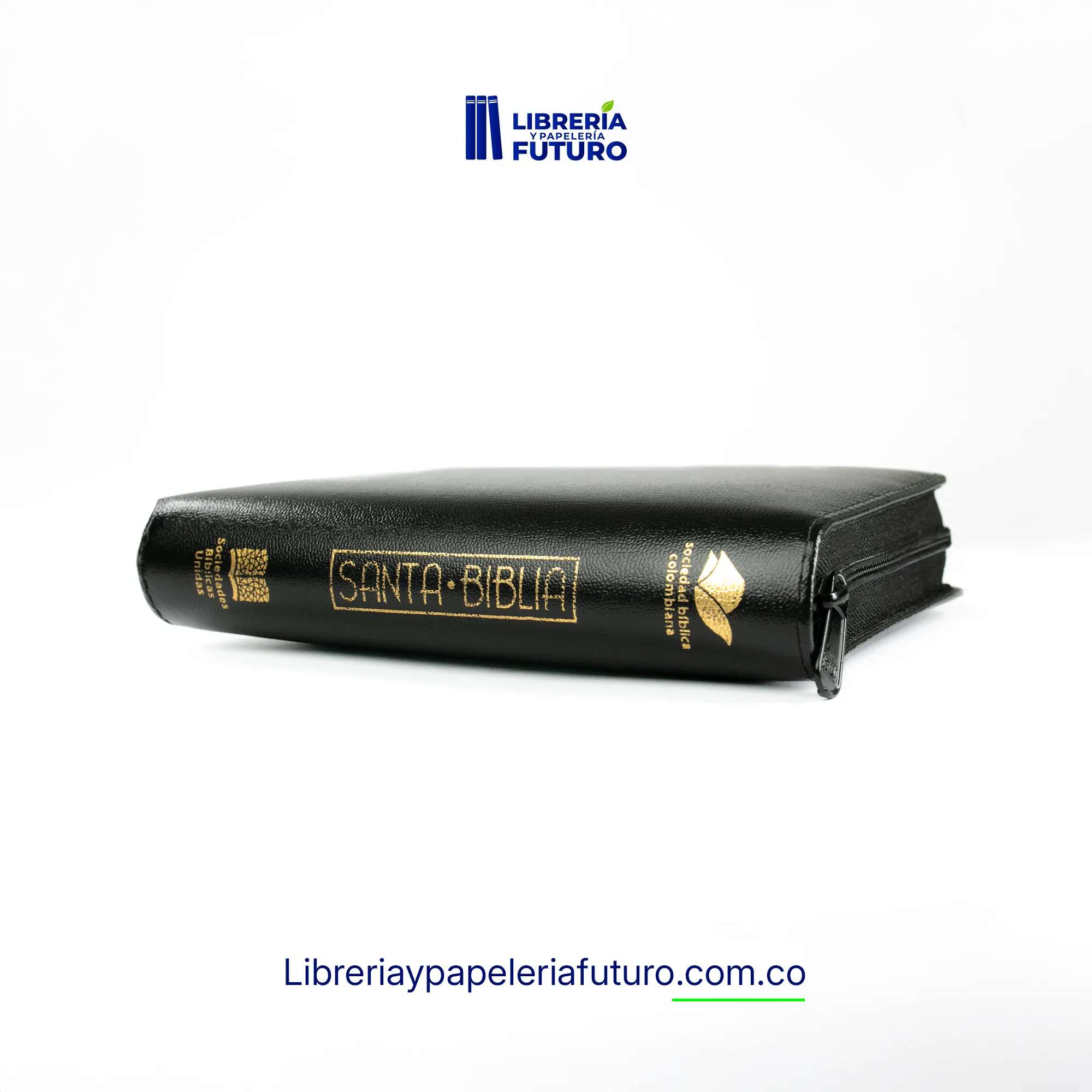 Biblia negra, en tamaño y letra pequeña con cremallera e índice (versión de lujo) - Image 4