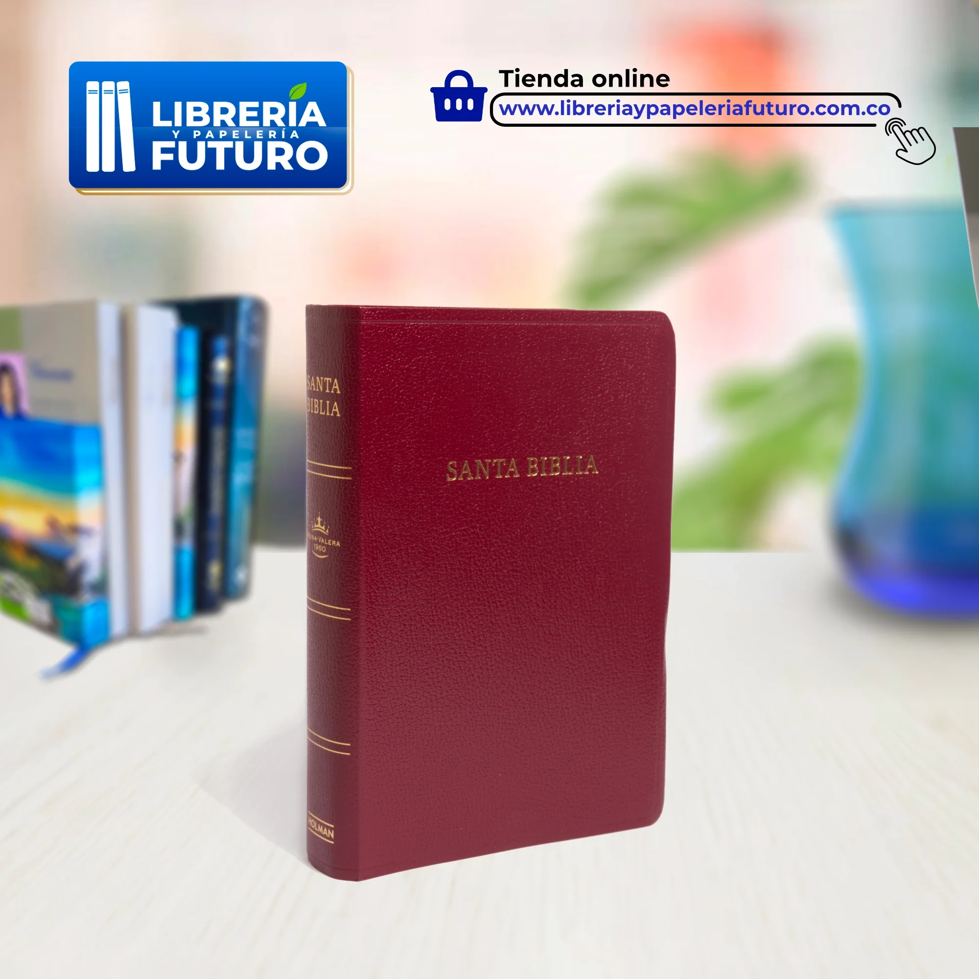 Biblia mediana con letra grande Holman borgoña - Image 3