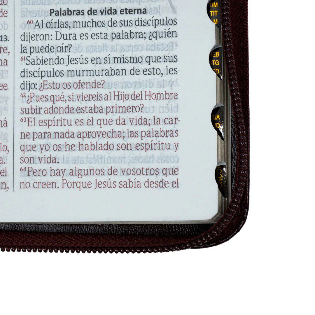 Biblia vinotinto pequeña con letra mini - Image 3
