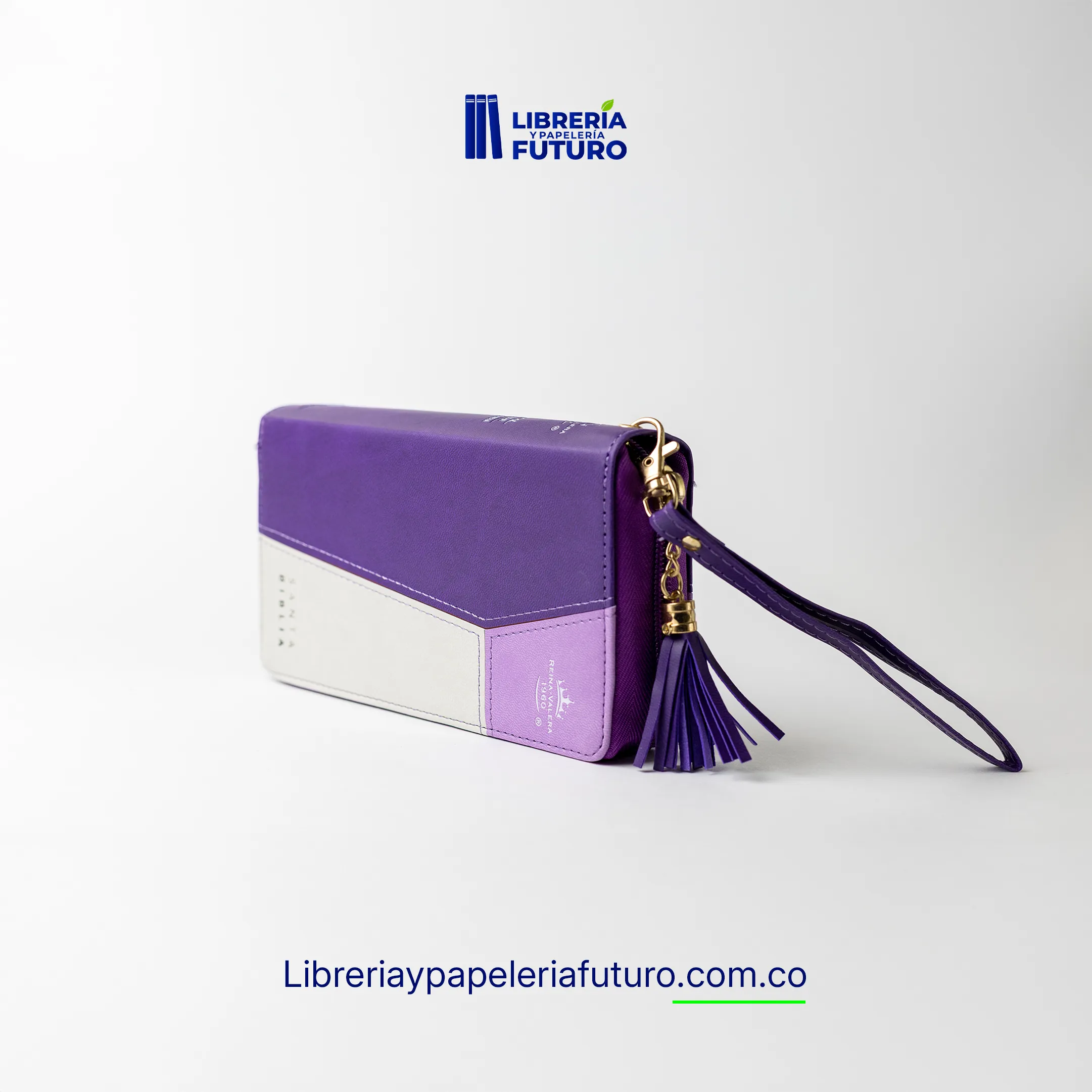 Biblia morada tipo chequera - Image 3