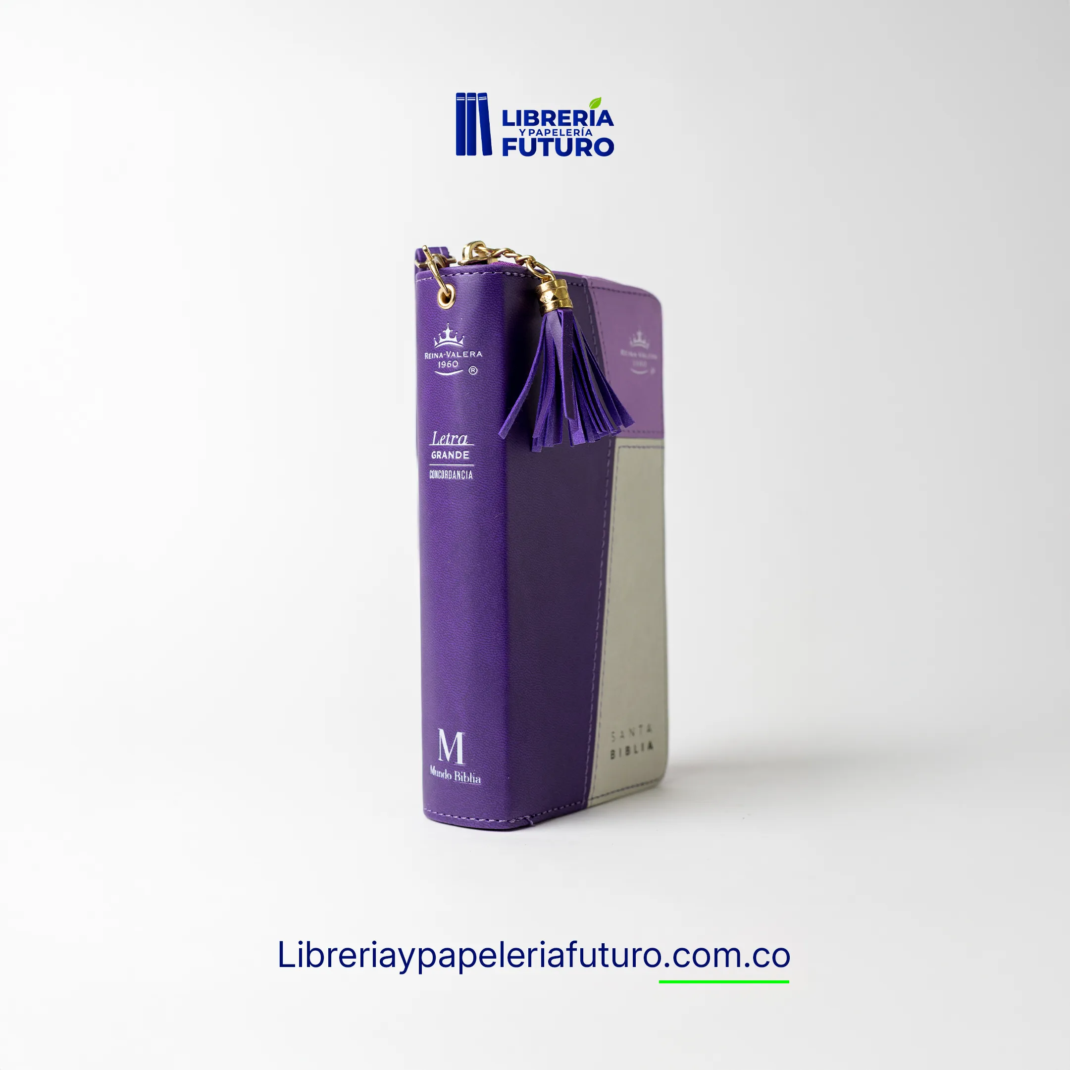 Biblia morada tipo chequera - Image 4